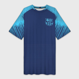 Платье-футболка 3D с принтом Barcelona Training 2019 в Петрозаводске,  |  | barcelona | champions | laliga | league | lionel | messi | spain | барселона | испания | лига | лионель | месси | чемпионов