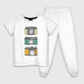 Детская пижама хлопок с принтом Фотограф в Петрозаводске, 100% хлопок |  брюки и футболка прямого кроя, без карманов, на брюках мягкая резинка на поясе и по низу штанин
 | photo | retro | ломо | ломография | ретро | фотоаппарат