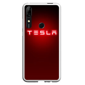 Чехол для Honor P Smart Z с принтом TESLA в Петрозаводске, Силикон | Область печати: задняя сторона чехла, без боковых панелей | Тематика изображения на принте: brand | car | elon mask | tesla | авто | бренд | илон | илон маск | маск | машина | тесла | электрокар