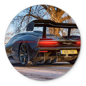 Коврик круглый с принтом Forza Horizon 4 в Петрозаводске, резина и полиэстер | круглая форма, изображение наносится на всю лицевую часть | auto | car | forza | game | horizon | mclaren | motorsport | race | авто | гонки | игра | машина