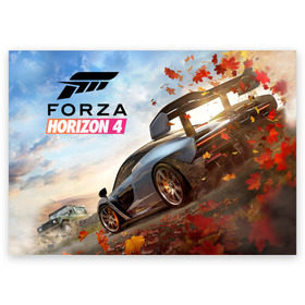 Поздравительная открытка с принтом Forza Horizon 4 в Петрозаводске, 100% бумага | плотность бумаги 280 г/м2, матовая, на обратной стороне линовка и место для марки
 | auto | car | forza | game | horizon | mclaren | motorsport | race | авто | гонки | игра | машина