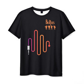 Мужская футболка 3D с принтом The Beatles в Петрозаводске, 100% полиэфир | прямой крой, круглый вырез горловины, длина до линии бедер | битлз | британская | группа | джон леннон | джордж харрисон | ливерпуль | пол маккартни | ринго старр | рок