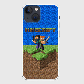 Чехол для iPhone 13 mini с принтом MINECRAFT в Петрозаводске,  |  | game | logo | minecraft | pattern | арт | игры | логотип | пиксели