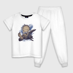 Детская пижама хлопок с принтом Стимпанк такси в Петрозаводске, 100% хлопок |  брюки и футболка прямого кроя, без карманов, на брюках мягкая резинка на поясе и по низу штанин
 | 