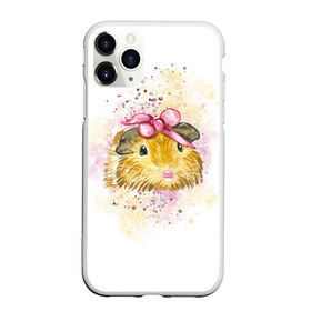 Чехол для iPhone 11 Pro матовый с принтом Морская свинка акварелью в Петрозаводске, Силикон |  | акварель | грызун | милота | морская | свинка | хомяк