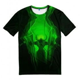 Мужская футболка 3D с принтом Демон легиона в Петрозаводске, 100% полиэфир | прямой крой, круглый вырез горловины, длина до линии бедер | dota | warcraft | варкрафт | демон | дота | иллидан | легион