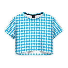 Женская футболка Cropp-top с принтом Октоберфест (официальный цвет) в Петрозаводске, 100% полиэстер | круглая горловина, длина футболки до линии талии, рукава с отворотами | 