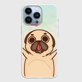 Чехол для iPhone 13 Pro с принтом Puglie Pug Like в Петрозаводске,  |  | anime | dog | аниме | лайк | мопс | мопсик