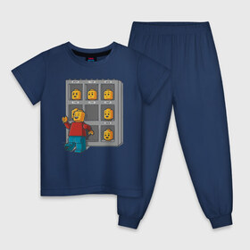 Детская пижама хлопок с принтом Пятница в Петрозаводске, 100% хлопок |  брюки и футболка прямого кроя, без карманов, на брюках мягкая резинка на поясе и по низу штанин
 | Тематика изображения на принте: lego | tgif | будни | выходные | конец недели | лего | маски | настроение