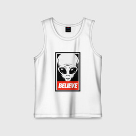 Детская майка хлопок с принтом I want To Believe UFO в Петрозаводске,  |  | alien | believe | invader | obey | ufo | x files | вера | заговор | захватчик | инопланетянин | нло | секретные материалы | чужой