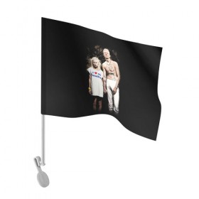 Флаг для автомобиля с принтом Die Antwoord в Петрозаводске, 100% полиэстер | Размер: 30*21 см | die antwoord | ninja | yo landi | йо ланди фиссер | музыка | рэп рейв