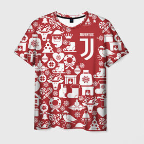 Мужская футболка 3D с принтом Juventus Новогодний в Петрозаводске, 100% полиэфир | прямой крой, круглый вырез горловины, длина до линии бедер | club | football | juventus | белый | италия | клуб | форма | черный | ювентус