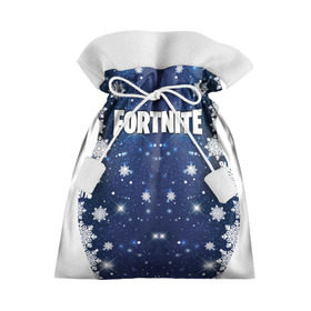 Подарочный 3D мешок с принтом Fortnite Новогодний в Петрозаводске, 100% полиэстер | Размер: 29*39 см | 
