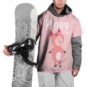 Накидка на куртку 3D с принтом Piggy Time в Петрозаводске, 100% полиэстер |  | Тематика изображения на принте: 2019 | merry christmas | new year | год свиньи | зима | новый год | поросенок | праздник | рождество | свинка | свинья