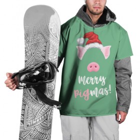 Накидка на куртку 3D с принтом Merry Pigmas в Петрозаводске, 100% полиэстер |  | Тематика изображения на принте: 2019 | merry christmas | new year | год свиньи | зима | новый год | поросенок | праздник | рождество | свинка | свинья