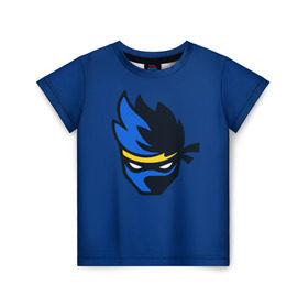Детская футболка 3D с принтом Ninja streamer в Петрозаводске, 100% гипоаллергенный полиэфир | прямой крой, круглый вырез горловины, длина до линии бедер, чуть спущенное плечо, ткань немного тянется | fortnite | ninja | streamer | twitch | tyler blevins