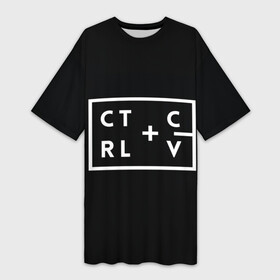 Платье-футболка 3D с принтом Ctrl c,Ctrl v Программирование в Петрозаводске,  |  | c | c++ и objective c | cntr v | cntrl | code | habr | java | javascript | php | programming | python | ruby | stackoverflow | this | дизайнеры | как | кодим | можем