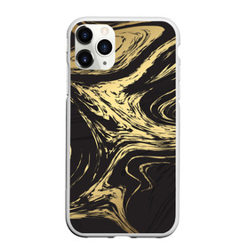 Чехол для iPhone 11 Pro матовый с принтом Золотые реки в Петрозаводске, Силикон |  | абстракция | золото | иллюзия | линии | река