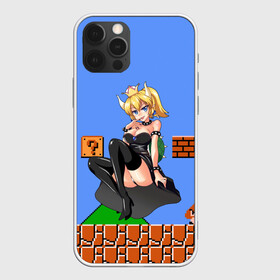 Чехол для iPhone 12 Pro с принтом Bowsette в Петрозаводске, силикон | область печати: задняя сторона чехла, без боковых панелей | bowser | bowsette | bros | luigi | mario | nintendo | super | боузер | боузетта | купа | луиджи | марио | супер