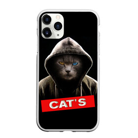 Чехол для iPhone 11 Pro Max матовый с принтом Кот в Петрозаводске, Силикон |  | cat | глаза | животные | капюшон | кот | котенок | кошка | природа | хулиган