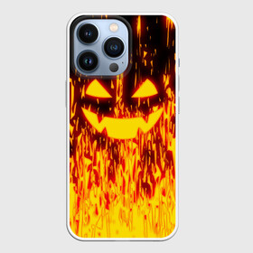 Чехол для iPhone 13 Pro с принтом FIRE PUMPKIN в Петрозаводске,  |  | Тематика изображения на принте: fire | halloween | искры | огонь | праздник | тыква | хэллоуин