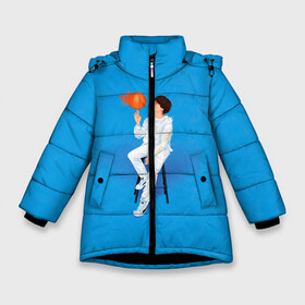 Зимняя куртка для девочек 3D с принтом BTS Suga в Петрозаводске, ткань верха — 100% полиэстер; подклад — 100% полиэстер, утеплитель — 100% полиэстер. | длина ниже бедра, удлиненная спинка, воротник стойка и отстегивающийся капюшон. Есть боковые карманы с листочкой на кнопках, утяжки по низу изделия и внутренний карман на молнии. 

Предусмотрены светоотражающий принт на спинке, радужный светоотражающий элемент на пуллере молнии и на резинке для утяжки. | army | bangtan | beyond | boys | bts | j hope | jimin | jin | jungkook | k pop | rm | scene | suga | the | v | армия | арэма | бтс | ви | джей хоупа | сюги | чимина | чина | чонгука