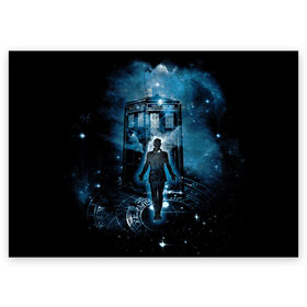 Поздравительная открытка с принтом Doctor Who в Петрозаводске, 100% бумага | плотность бумаги 280 г/м2, матовая, на обратной стороне линовка и место для марки
 | doctor | series | space | tardis | time | travel | who | времени | время | доктор | космос | кто | пространство | путешествия | сериал | сериалы | тардис