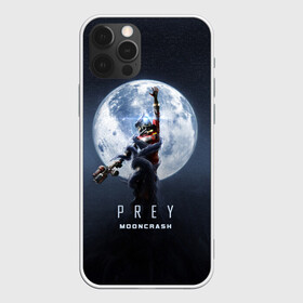 Чехол для iPhone 12 Pro с принтом PREY: Mooncrash в Петрозаводске, силикон | область печати: задняя сторона чехла, без боковых панелей | Тематика изображения на принте: prey | жертва | звезды | земля | игра | космос | луна | фантастика | шутер