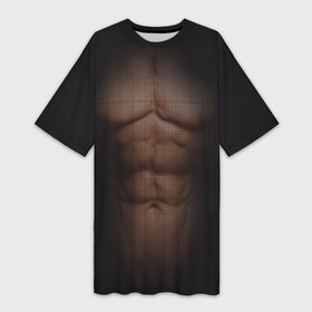 Платье-футболка 3D с принтом Сетка в Петрозаводске,  |  | атлет | грудь | качёк | клетка | кубики | мужик | мышцы | парень | пресс | прозрачный | спорт | тело | торс | фигура