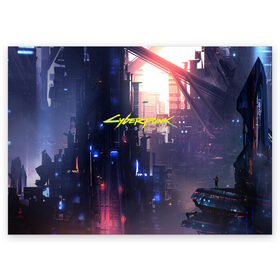 Поздравительная открытка с принтом Cyberpunk 2077 в Петрозаводске, 100% бумага | плотность бумаги 280 г/м2, матовая, на обратной стороне линовка и место для марки
 | Тематика изображения на принте: 2077 | cd projekt red | cyberpunk | cyberpunk 2077 | game | арт | будущее | видеоигра | игра | киберпанк 2077 | киборг | киборги