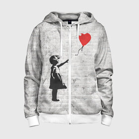 Детская толстовка 3D на молнии с принтом Бэнкси: Девочка с Шаром в Петрозаводске, 100% полиэстер |  манжеты и пояс оформлены широкой мягкой резинкой, двухслойный капюшон со шнурком для регулировки, спереди карманы и застежка-молния
 | art | balloon | banksy | culture | girl | graffity | heart | hearts | red | арт | бэнкси | граффити | девочка | девочка с шаром | красный | красным | культура | сердечки | сердечко | сердце | стрит | шар | шарик | шариком