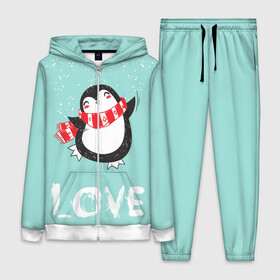 Женский костюм 3D с принтом Пингвин LOVE в Петрозаводске,  |  | linux | детская | зима | зимняя | лёд | новый год | пингвин | пингвин в снегу | пингвин в шарфе | пингвин любовь | пингвинчик | пингвины | северный полюс | снег | холод