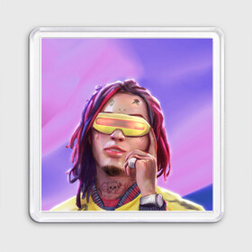 Магнит 55*55 с принтом Lil Pump в Петрозаводске, Пластик | Размер: 65*65 мм; Размер печати: 55*55 мм | drumtick | elementary | esketit | esskeetit | gang | garcia | gazzy | gucci | guccigang | jetski | pump | rap | trap | usa | газзи | гарсия | лил | памп | рэп | сша | трап | эщкере