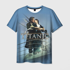 Мужская футболка 3D с принтом Титаник постер в Петрозаводске, 100% полиэфир | прямой крой, круглый вырез горловины, длина до линии бедер | 