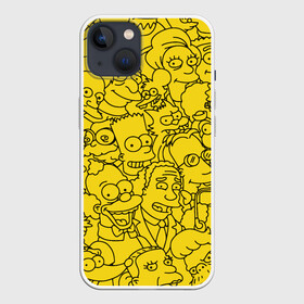 Чехол для iPhone 13 с принтом Симпсоны в Петрозаводске,  |  | bart | comedy | familt | homer | lisa | maggie | marge | mult | series | simpson | simpsons | springfield | барт | гомер | комедия | лиза | мардж | мэгги | прикол | приколы | семья | сериал | симпсон | симпсоны | спрингфилд