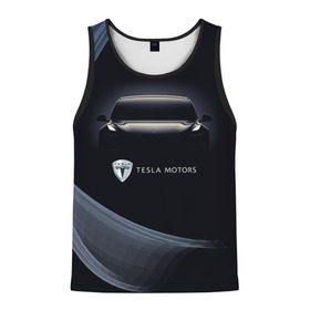Мужская майка 3D с принтом Tesla Model 3 в Петрозаводске, 100% полиэстер | круглая горловина, приталенный силуэт, длина до линии бедра. Пройма и горловина окантованы тонкой бейкой | auto | car | cars | coil | electro | elon | future | logo | moto | motors | musk | pixel | tesla | авто | автомобили | автомобиль | будущее | илон | лого | логотип | маск | мото | моторс | символ | тесла | электричество | электро