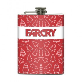 Фляга с принтом Far Cry Новогодний в Петрозаводске, металлический корпус | емкость 0,22 л, размер 125 х 94 мм. Виниловая наклейка запечатывается полностью | 
