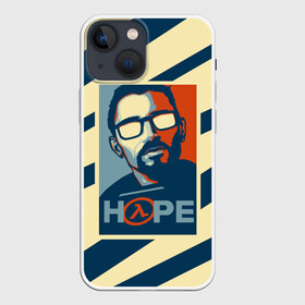 Чехол для iPhone 13 mini с принтом HOPE Half Life в Петрозаводске,  |  | counter | fps | freeman | game | games | gordon | half | half life | life | portal | shooter | strike | valve | вэльв | гордон | игра | игры | контр | контра | лайф | портал | страйк | фпс | фримен | халва | халф | халф лайф | шутер