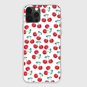 Чехол для iPhone 12 Pro Max с принтом Вишневое настроение в Петрозаводске, Силикон |  | весна | вишня | красный | лето | листья | ягода