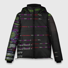 Мужская зимняя куртка 3D с принтом Программный код в Петрозаводске, верх — 100% полиэстер; подкладка — 100% полиэстер; утеплитель — 100% полиэстер | длина ниже бедра, свободный силуэт Оверсайз. Есть воротник-стойка, отстегивающийся капюшон и ветрозащитная планка. 

Боковые карманы с листочкой на кнопках и внутренний карман на молнии. | computer code | hacker | html | it | php | technology | код | компьютеры | материнская плата | программист | хакер