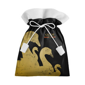 Подарочный 3D мешок с принтом GUSSI GOLD в Петрозаводске, 100% полиэстер | Размер: 29*39 см | fasion | gold | gucci | gussi | trend | гусси | гуччи | золото | золотой | мода | одежда | тренд | тренды