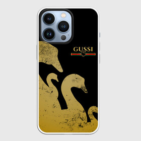 Чехол для iPhone 13 Pro с принтом GUSSI GOLD в Петрозаводске,  |  | Тематика изображения на принте: fasion | gold | gucci | gussi | trend | гусси | гуччи | золото | золотой | мода | одежда | тренд | тренды