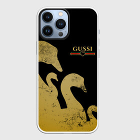 Чехол для iPhone 13 Pro Max с принтом GUSSI GOLD в Петрозаводске,  |  | Тематика изображения на принте: fasion | gold | gucci | gussi | trend | гусси | гуччи | золото | золотой | мода | одежда | тренд | тренды