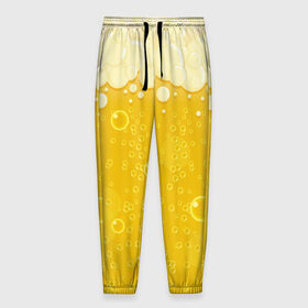 Мужские брюки 3D с принтом Пивной человек в Петрозаводске, 100% полиэстер | манжеты по низу, эластичный пояс регулируется шнурком, по бокам два кармана без застежек, внутренняя часть кармана из мелкой сетки | 
