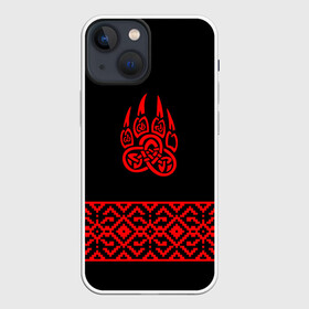 Чехол для iPhone 13 mini с принтом печать Велеса в Петрозаводске,  |  | ethnic | folk | runes | slav | велес | медведь | руны | русь | славяне | фолк | фольклор | этника | этно | язычество