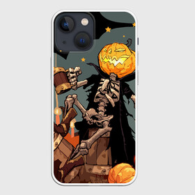 Чехол для iPhone 13 mini с принтом Halloween в Петрозаводске,  |  | аниме | ведьма | девушка | зомби | ирландия | кладбище | колдун | кости | кошки | летучие | луна | мертвец | мёртвые | монстры | мыши | ночь | оборотни | пауки | паутина | подарок | праздник | свет | свечи