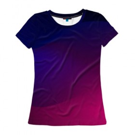 Женская футболка 3D с принтом Abstract simple colors в Петрозаводске, 100% полиэфир ( синтетическое хлопкоподобное полотно) | прямой крой, круглый вырез горловины, длина до линии бедер | abstract | blue | gradient | iphone | red | theme | абстракция | айфон | градиент | заставка | тема