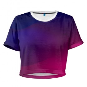 Женская футболка Cropp-top с принтом Abstract simple colors в Петрозаводске, 100% полиэстер | круглая горловина, длина футболки до линии талии, рукава с отворотами | abstract | blue | gradient | iphone | red | theme | абстракция | айфон | градиент | заставка | тема