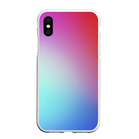 Чехол для iPhone XS Max матовый с принтом Colorful Gradient в Петрозаводске, Силикон | Область печати: задняя сторона чехла, без боковых панелей | Тематика изображения на принте: abstract | blue | gradient | iphone | red | theme | абстракция | айфон | градиент | заставка | тема