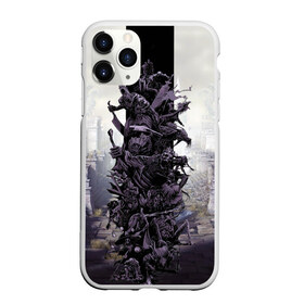 Чехол для iPhone 11 Pro матовый с принтом Dark Souls Boss Collaboration в Петрозаводске, Силикон |  | boss | dark souls | demons | skull | демоны | кости | темные души | черепа